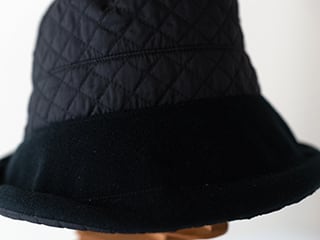 冬用脱毛ケア帽子／キルティングハット帽子